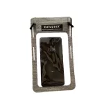 Sivé odolné vodotesné puzdro na telefón – Zulupack® Phone Pocket – IP68, do hĺbky 3 m