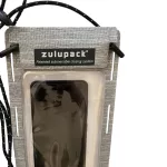 Sivé odolné vodotesné puzdro na telefón – Zulupack® Phone Pocket – IP68, do hĺbky 3 m