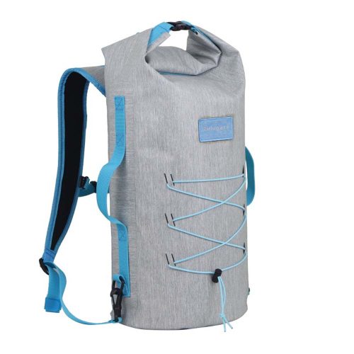 Vodotesný batoh Zulupack® Indy 20 L – IP67, šedý/modrý, ultraľahký a odolný