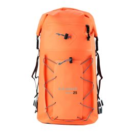 Oranžový vodotesný batoh 25L – IP67, ergonomický, na turistiku a vodné športy – Zulupack® Triton
