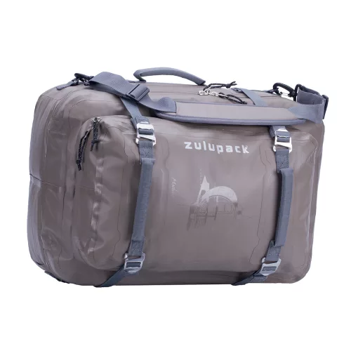 Outdoor cestovná taška pre dobrodruhov – Zulupack® Antipode 45L IP63, sivá