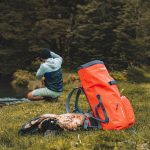 Oranžový vodotesný batoh na viacdňové túry a vodné športy – Zulupack® Nomad 35L IP67