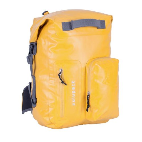 Vodotesný batoh Zulupack® Nomad 35L – IP67 - žltý, odolný, ergonomický s rolovacím zapínaním