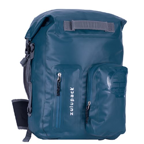 Vodotesný batoh Zulupack® Nomad 35L – IP67 - modrý, odolný, ergonomický s rolovacím zapínaním