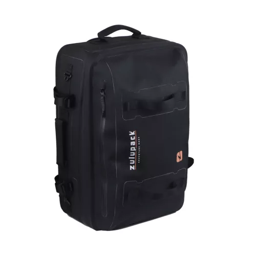 Vodeodolná cestovná taška Zulupack® Antipode 45L Cordura® IP63 – čierna – na cestovanie a turistiku